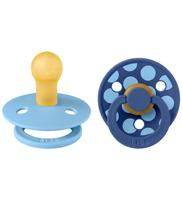 BIBS Studio Colour Fopspenen - Maat 1 - Rond - 2-pack - Breeze/C - BIBS - 0-6 mnd - Fopspenen