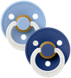 BIBS Colour Gloeiende spenen - Maat 2 - Rond - 2-pack - Sky Blue - BIBS - 6-18 mnd - Fopspenen