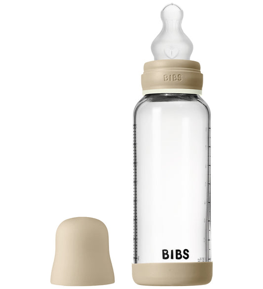 BIBS Babyflesje - 240 ml - Glas/Silicone - Vanilla Glow - BIBS - OneSize - Babyflesjes