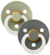 BIBS Colour Gloeiende spenen - Maat 1 - Rond - 2-pack - Sage/Den - BIBS - 0-6 mnd - Fopspenen