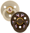 BIBS Colour Fopspenen - Maat 1 -Rond - 2-pack - Holiday Horse -  - BIBS - 0-6 mnd - Fopspenen