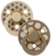 BIBS Studio Colour Fopspenen - Maat 1 - Rond - 2-pack - Vanilla/ - BIBS - 0-6 mnd - Fopspenen