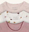 Hust and Claire Romper l/s - 3-pack - HCBella - Hushed Roze - Hust and Claire - 62 - Rompers Lange Mouw