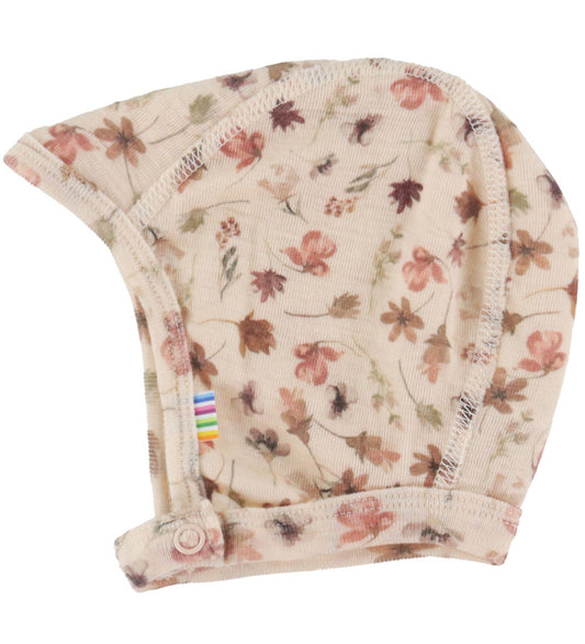 Joha Babymuts - Wol - Roze m. Bloemen - Joha - 34 cm - Babymutsen