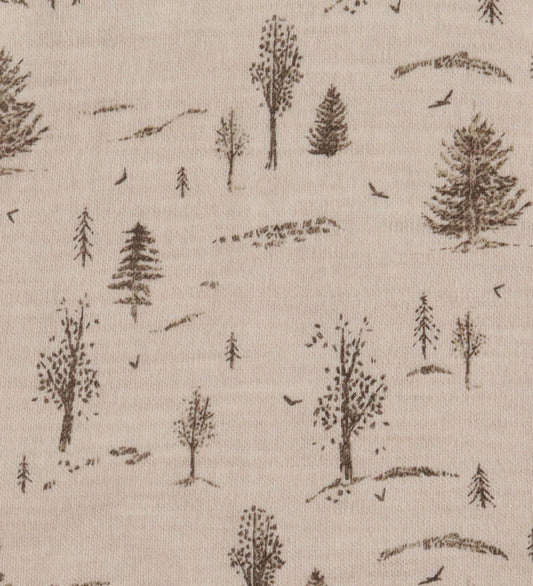 Joha Babymuts - Wol/Viscose - Beige m. Bomen - Joha - 48 cm - Babymutsen