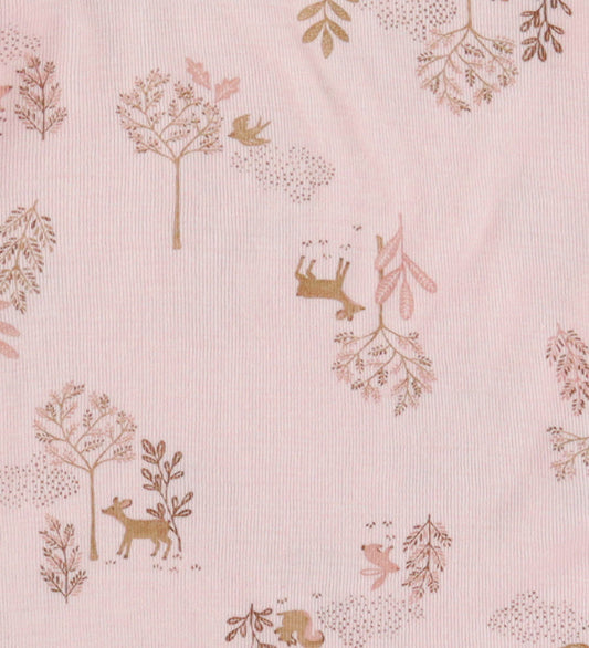 Joha Kwijlsjaaltje - Wol/Zijde - Roze m. Naturel - Joha - OneSize - Kwijlsjaaltjes