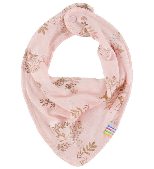 Joha Kwijlsjaaltje - Wol/Zijde - Roze m. Naturel - Joha - OneSize - Kwijlsjaaltjes