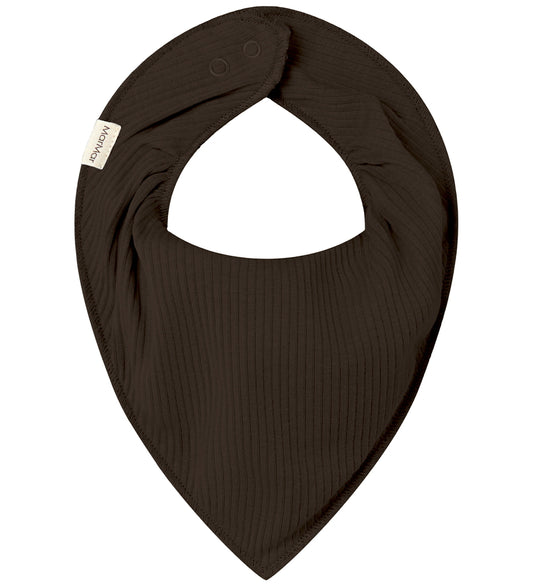 MarMar Kwijlsjaaltje - Katoen/Modaal - Rib - Dark Roast - MarMar - OneSize - Kwijlsjaaltjes