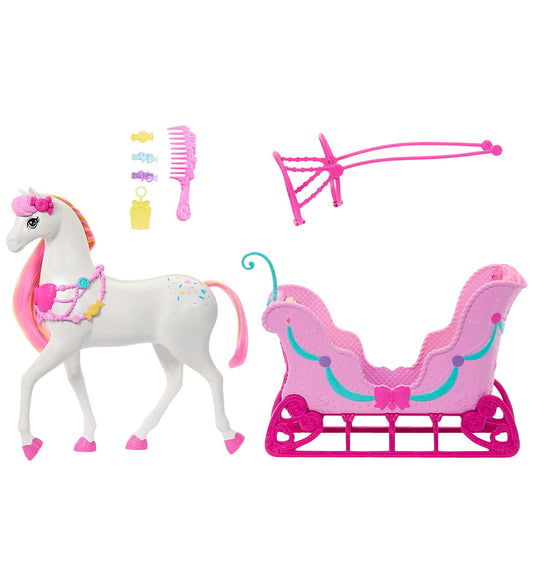 Barbie Speelgoed - Barbie Notenkraker Horse & Slee - Barbie - OneSize - Poppen