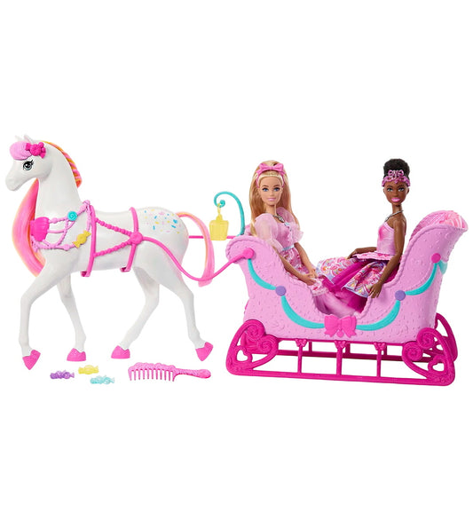 Barbie Speelgoed - Barbie Notenkraker Horse & Slee - Barbie - OneSize - Poppen