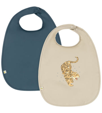 Konges Sløjd Slabbetjes - PU - 2-pack - Tijger Ruggito - Konges Sløjd - OneSize - Slabbetjes