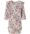 Name It Romper l/s - NbfNadena - Peyote Melange/Lilac - Name It - 50 - Rompers Lange Mouw