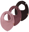Name It Kwijlen slabbetje - Rib - 3-pack - NbfYvette - Lilas/Wil - Name It - OneSize - Kwijlsjaaltjes