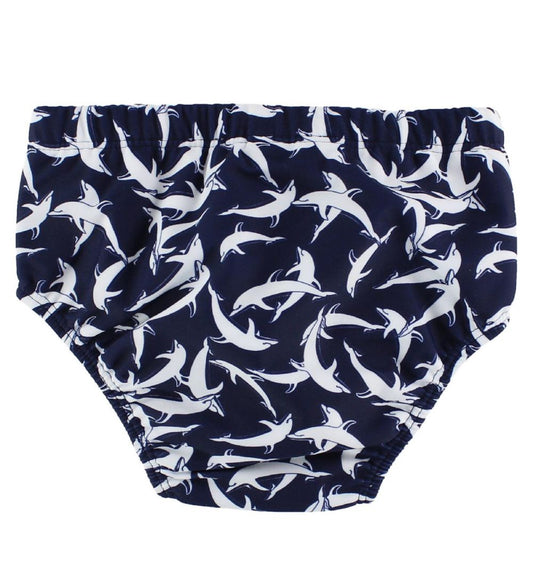 Petit Crabe Zwemluier - Navy m. Dolfijnen - Petit Crabe - 0-1 jaar (50-80) - Zwemluiers
