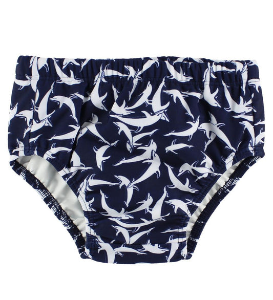 Petit Crabe Zwemluier - Navy m. Dolfijnen - Petit Crabe - 0-1 jaar (50-80) - Zwemluiers