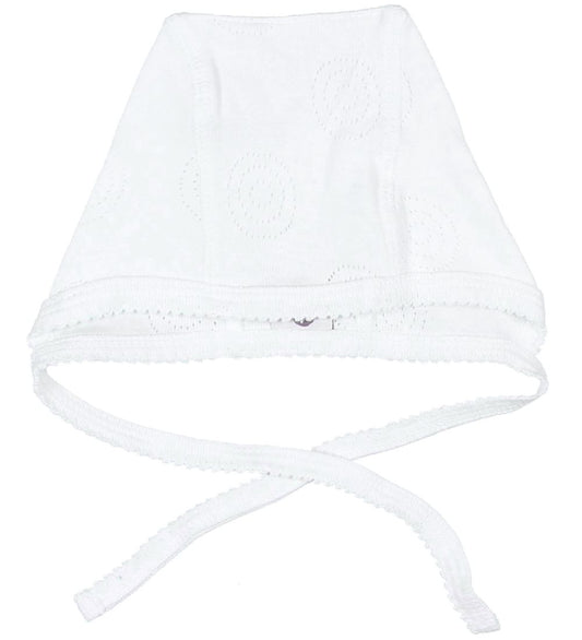 Smallstuff Babymuts - Wit m. Pointelle - Smallstuff - 62/68 - Babymutsen