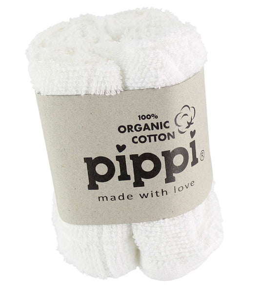 Pippi Washanden - 4-pack - Wit - Pippi Baby - OneSize - Washandjes