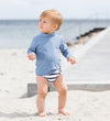 Petit Crabe Zwemluier - Leo - Wit/Navy Gestreept - Petit Crabe - 1-2 jaar (80-92) - Zwemluiers