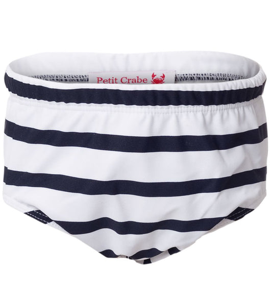 Petit Crabe Zwemluier - Leo - Wit/Navy Gestreept - Petit Crabe - 1-2 jaar (80-92) - Zwemluiers