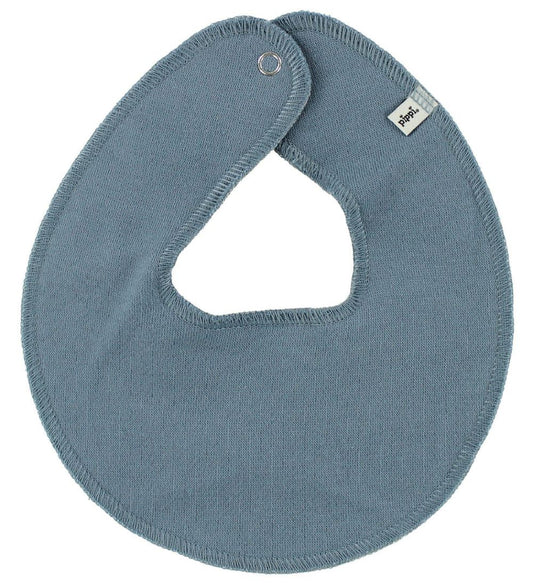 Pippi Babyslabbetje - Rond - Mat Blauw - Pippi Baby - OneSize - Kwijlsjaaltjes