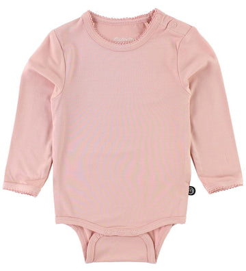 Minymo Romper l/s - Bamboe - Roze - Minymo - 1½ jaar (86) - Rompers Lange Mouw