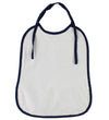 Smallstuff Slab met voedselopvanger - Groot - Navy m. Olifanten - Smallstuff - OneSize - Slabbetjes