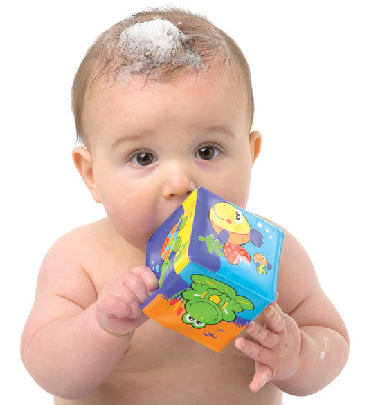 Playgro Badblokken - 6 stk - Blauw - Playgro - OneSize - Badspeelgoed