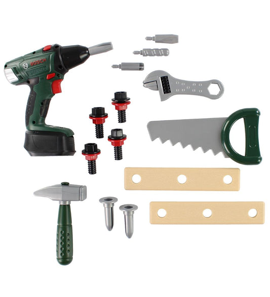 Bosch Mini Gereedschapskist m. Accessoires - Speelgoed - Donkerg - Bosch Mini - OneSize - Gereedschap