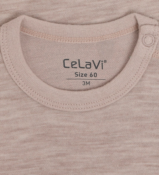 CeLaVi Romper l/s - Mocha Meringue Melange - CeLaVi - 70 - Rompers Lange Mouw