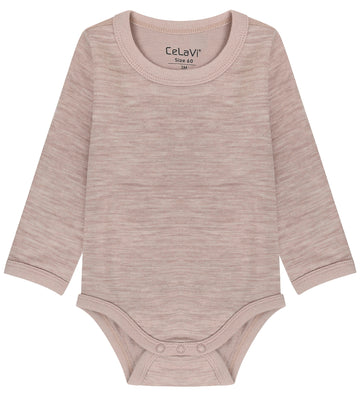 CeLaVi Romper l/s - Mocha Meringue Melange - CeLaVi - 70 - Rompers Lange Mouw