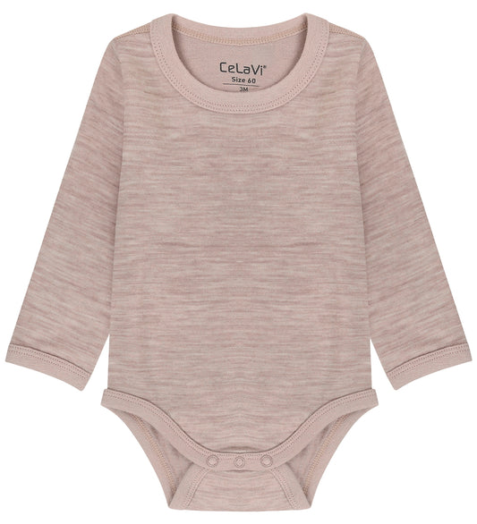 CeLaVi Romper l/s - Mocha Meringue Melange - CeLaVi - 70 - Rompers Lange Mouw