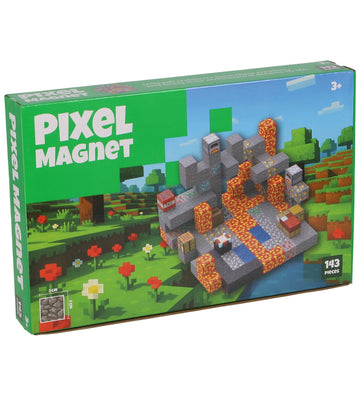 Pixel Magnet Bouwwerf Speelset - 143 Onderdelen - Pixel Magnet - OneSize - Magnetisch speelgoed