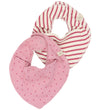 Petit Piao Slabbetjes - 2-pack - PPSky - Mauvewood Striped - Petit Piao - OneSize - Slabbetjes