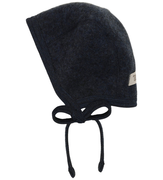 Huttelihut Babymuts - Wolvlies - Navy Melange - Huttelihut - 3-6 mnd - Babymutsen
