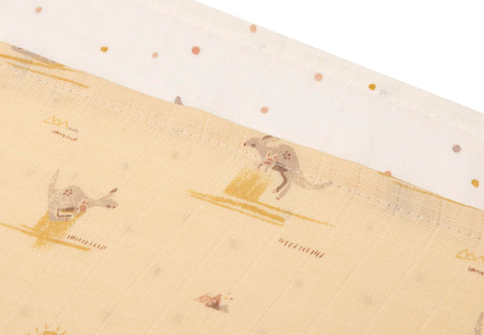 Multidoek Jollein Hydrofiel 70x70 Kangaroots 3-pack