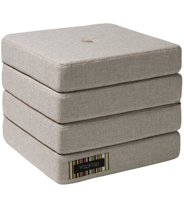 by KlipKlap Vouwbare matras - 4 vouwen - 100x100 cm Beige/Zand - by KlipKlap - OneSize - Matrassen