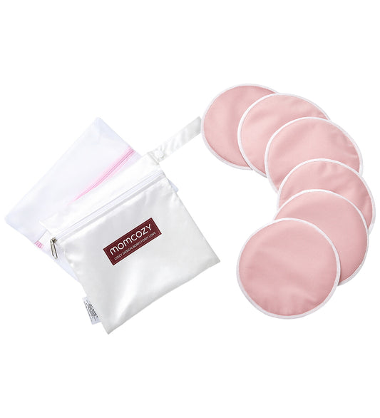 Momcozy Dun Borstvoedingspads - Herbruikbaar - 6-pack - Roze - Momcozy - OneSize - Borstvoedingspads