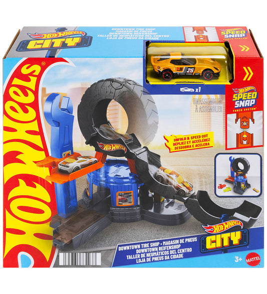 Hot Wheels Racebaan - City Downtown Bandenwinkel - Hot Wheels - OneSize - Racebanen
