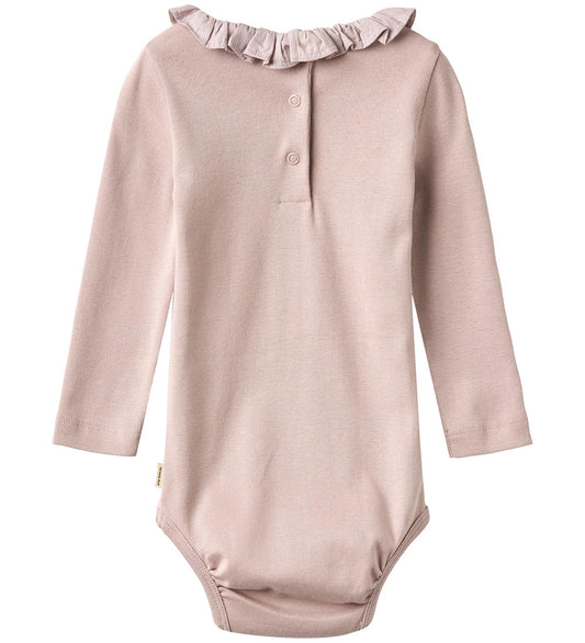 Wheat Romper l/s - Een - Soft Lilac - Wheat - 1 jaar (80) - Rompers Lange Mouw