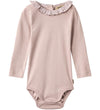 Wheat Romper l/s - Een - Soft Lilac - Wheat - 1 jaar (80) - Rompers Lange Mouw