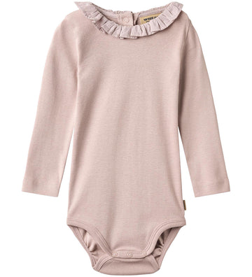 Wheat Romper l/s - Een - Soft Lilac - Wheat - 1 jaar (80) - Rompers Lange Mouw