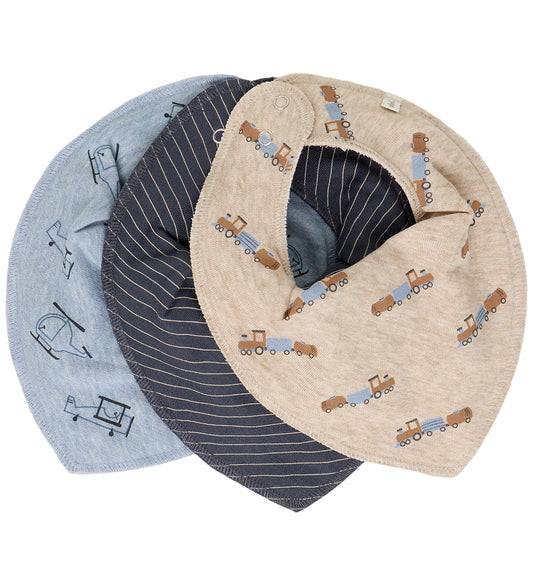 Pippi Kwijlsjaaltje - 3-pack - Blue Mist - Pippi Baby - OneSize - Kwijlsjaaltjes