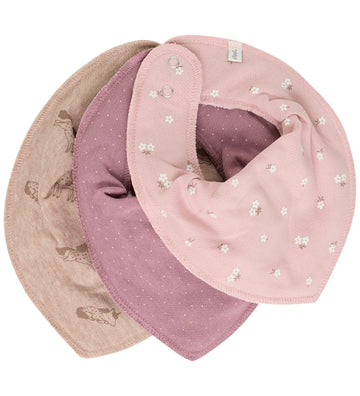 Pippi Kwijlslabbetje - 3-pack - Elderberry - Pippi Baby - OneSize - Kwijlsjaaltjes