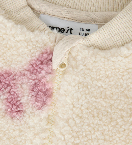 Name It Fleece Pak - Teddy - NbfOlaja - Birch m. Bows - Name It - 74 - Fleece Pakken