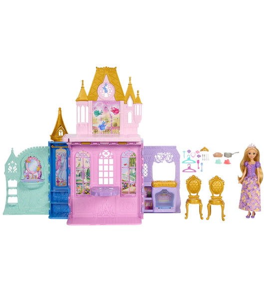 Disney Princess Poppenhuis m. Pop - 60 cm - Dichtbij & Carry Kas - Disney Princess - OneSize - Poppenhuizen