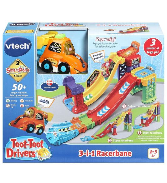 Vtech Racebaan m. Geluid - Toet Toet 3-in-1 Racebaan - Vtech - OneSize - Racebanen