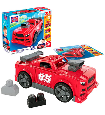 MEGA Bloks Bouwblokken - 26 Onderdelen - Bouwen & Rijden Race Au - MEGA Bloks - OneSize - Blokken
