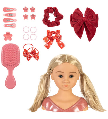 Konges Sløjd Make-up hoofd m. Accessoires - Violet Kapsalon - Konges Sløjd - OneSize - Poppen
