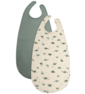 CeLaVi Slabbetjes - PU - Lang - 2-pack - Agave Green - CeLaVi - OneSize - Slabbetjes