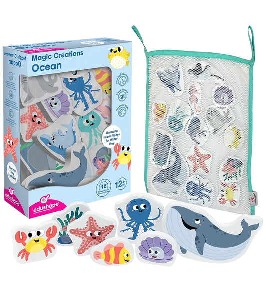 Edushape Badspeelgoed - 16 st. - Magische Creaties - Ocean - Edushape - OneSize - Badspeelgoed